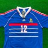 Thierry Henry Number #12 France 1998 World Cup Retro Football Jersey