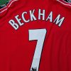 David Beckham Number #7 - Manchester United 1999 Red Long Sleeve Kit Jersey Trikot Maillot David Beckham Number #7 - Manchester United 1999 Red Long Sleeve Kit Jersey Trikot Maillot