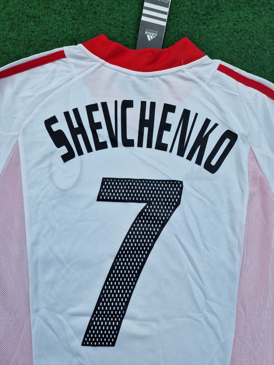 photo_5866077444413440532_y Andriy Shevchenko Number #7 AC Milan 2003 Champions League Final Old Trafford White Retro Jersey Maglia Maillot