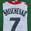 Andriy Shevchenko Number #7 AC Milan 2003 Champions League Final Old Trafford White Retro Jersey Maglia Maillot Andriy Shevchenko Number #7 AC Milan 2003 Champions League Final Old Trafford White Retro Jersey Maglia Maillot