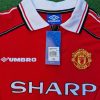 David Beckham Number #7 - Manchester United 1999 Red Long Sleeve Kit Jersey Trikot Maillot David Beckham Number #7 - Manchester United 1999 Red Long Sleeve Kit Jersey Trikot Maillot