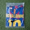 Ronaldinho Gaucho Number #10 Barcelona 2006 Final Retro Long Sleeve Football Jersey Ronaldinho Gaucho Number #10 Barcelona 2006 Final Retro Long Sleeve Football Jersey