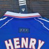 Thierry Henry Number #12 France 1998 World Cup Retro Football Jersey