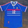 Thierry Henry Number #12 France 1998 World Cup Retro Football Jersey