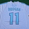 Olympique Marseille Didier Drogba Number #11 2003-04 Home No.11 Ligue 1 OM Football Jersey Maillot Olympique Marseille Didier Drogba Number #11 2003-04 Home No.11 Ligue 1 OM Football Jersey Maillot