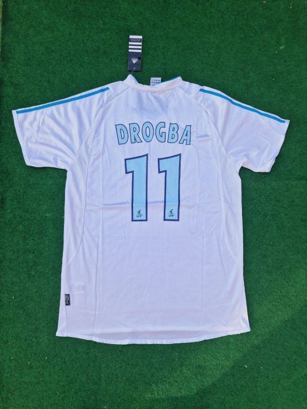 Olympique Marseille Didier Drogba Number #11 2003-04  Home No.11 Ligue 1 OM Football Jersey Maillot