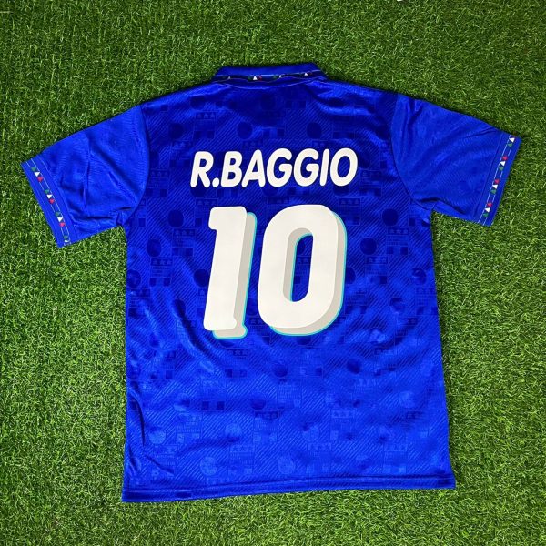 1994 World Cup Roberto Baggio Number #10 Italy Retro Jersey Maillot Trikot Maglia Soccer Shirt