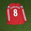 Steven Gerrard Number #8 Liverpool 2010 2011 Season Long Sleeves Red Retro Jersey