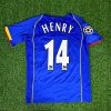 Thierry Henry Number #14 Arsenal 2004-05 Blue Retro Jersey Trikot Maglia Camiseta
