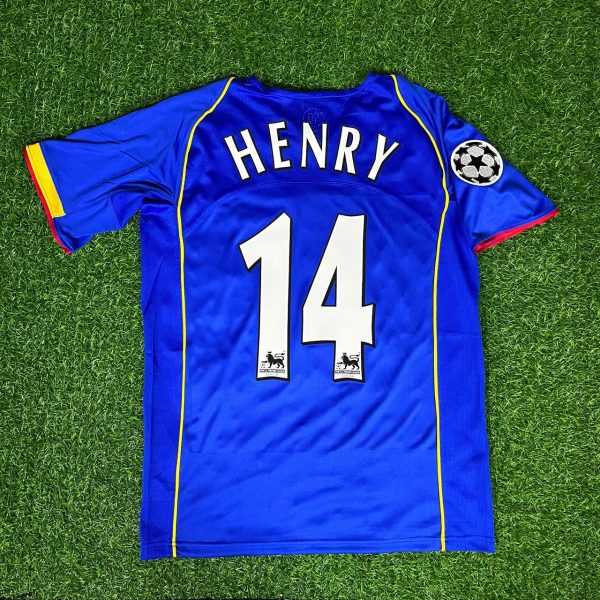 Thierry Henry Number #14 Arsenal 2004-05 Blue Retro Jersey Trikot Maglia Camiseta