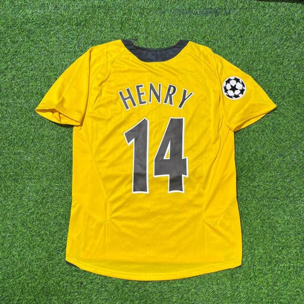 Thierry Henry Number #14 - Arsenal 2005/06 Yellow Retro Kit Jersey Trikot Maillot Maglia
