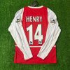 Thierry Henry Number #14 - Arsenal Home o2 2002 Retro Long Sleeve Kit Jersey Trikot Maglia Thierry Henry Number #14 - Arsenal Home o2 2002 Retro Long Sleeve Kit Jersey Trikot Maglia