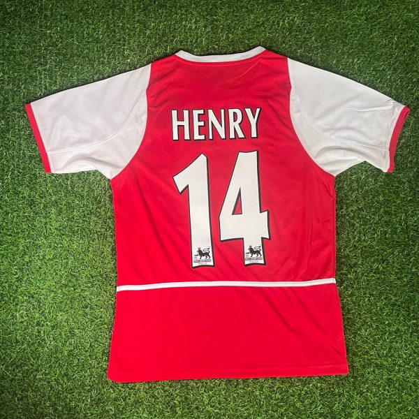 Thierry Henry Number #14 - Arsenal o2 2002/03 Home Retro Kit Jersey Trikot Maillot Soccer