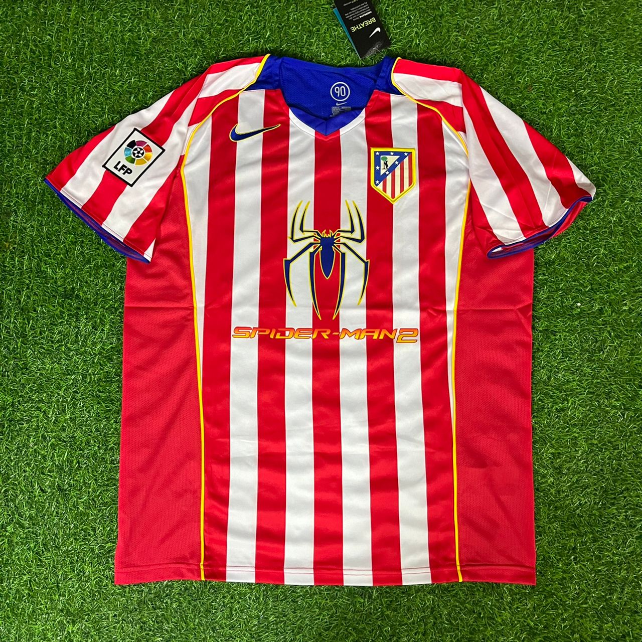torresatletico Fernando Torres Number #9 Atletico Madrid 2004 2005 SpiderMan Retro Football Jersey
