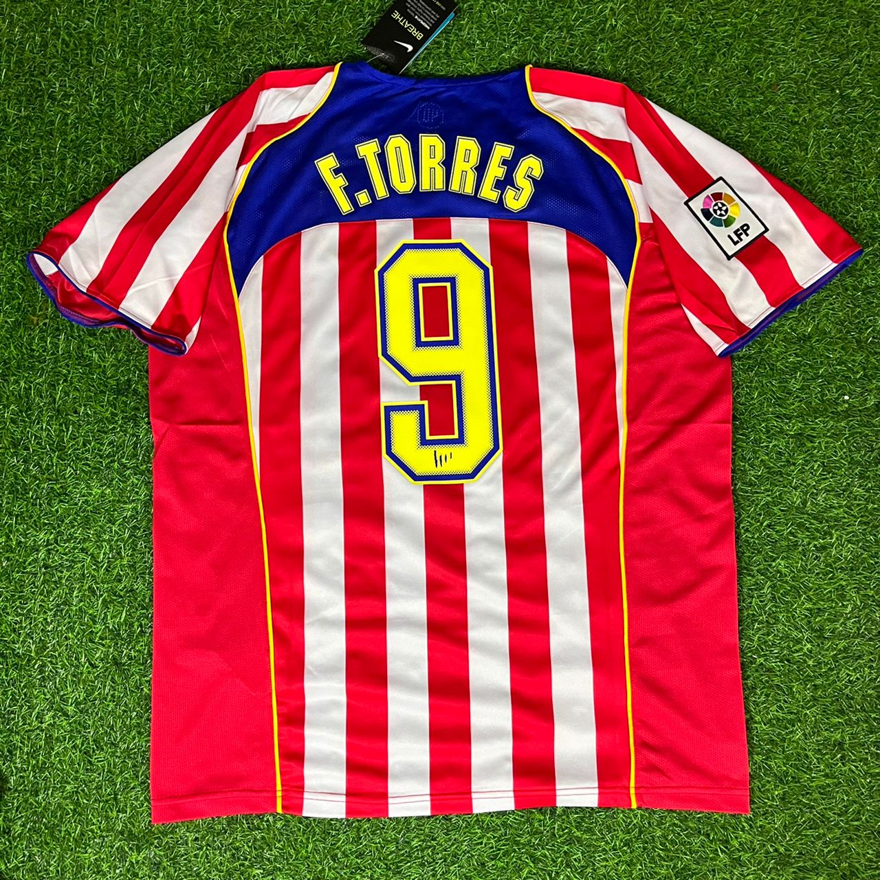 torresatletico2 Fernando Torres Number #9 Atletico Madrid 2004 2005 SpiderMan Retro Football Jersey