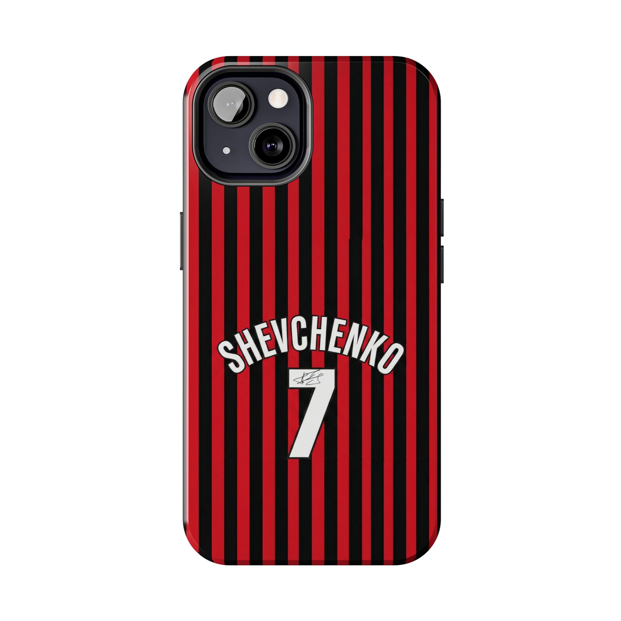 11737994166064618902_4096-1.jpeg AC Milan Andriy "Sheva" Shevchenko Number 7 Tough iPhone Cases - Soccer Jersey Style