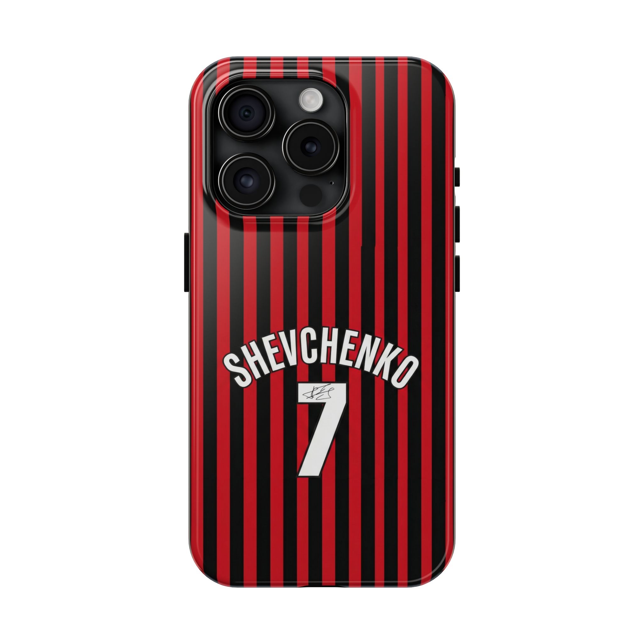 12474976501607332730_4096-1.jpeg AC Milan Andriy "Sheva" Shevchenko Number 7 Tough iPhone Cases - Soccer Jersey Style