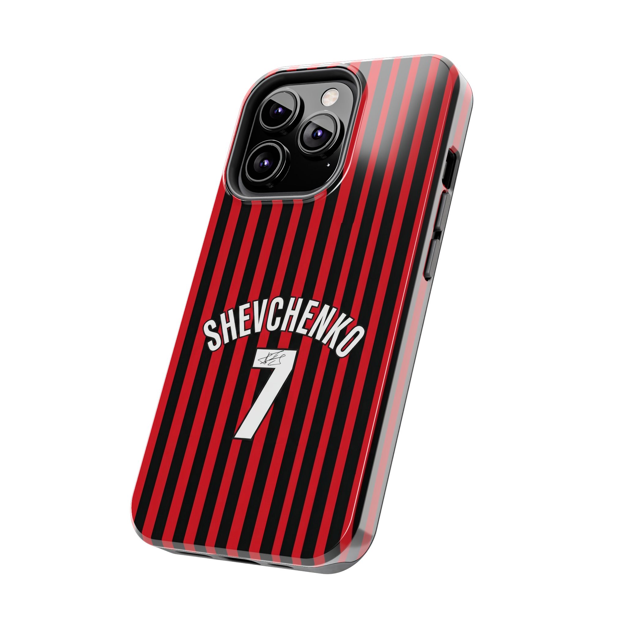 15303707751621376092_4096-1.jpeg AC Milan Andriy "Sheva" Shevchenko Number 7 Tough iPhone Cases - Soccer Jersey Style