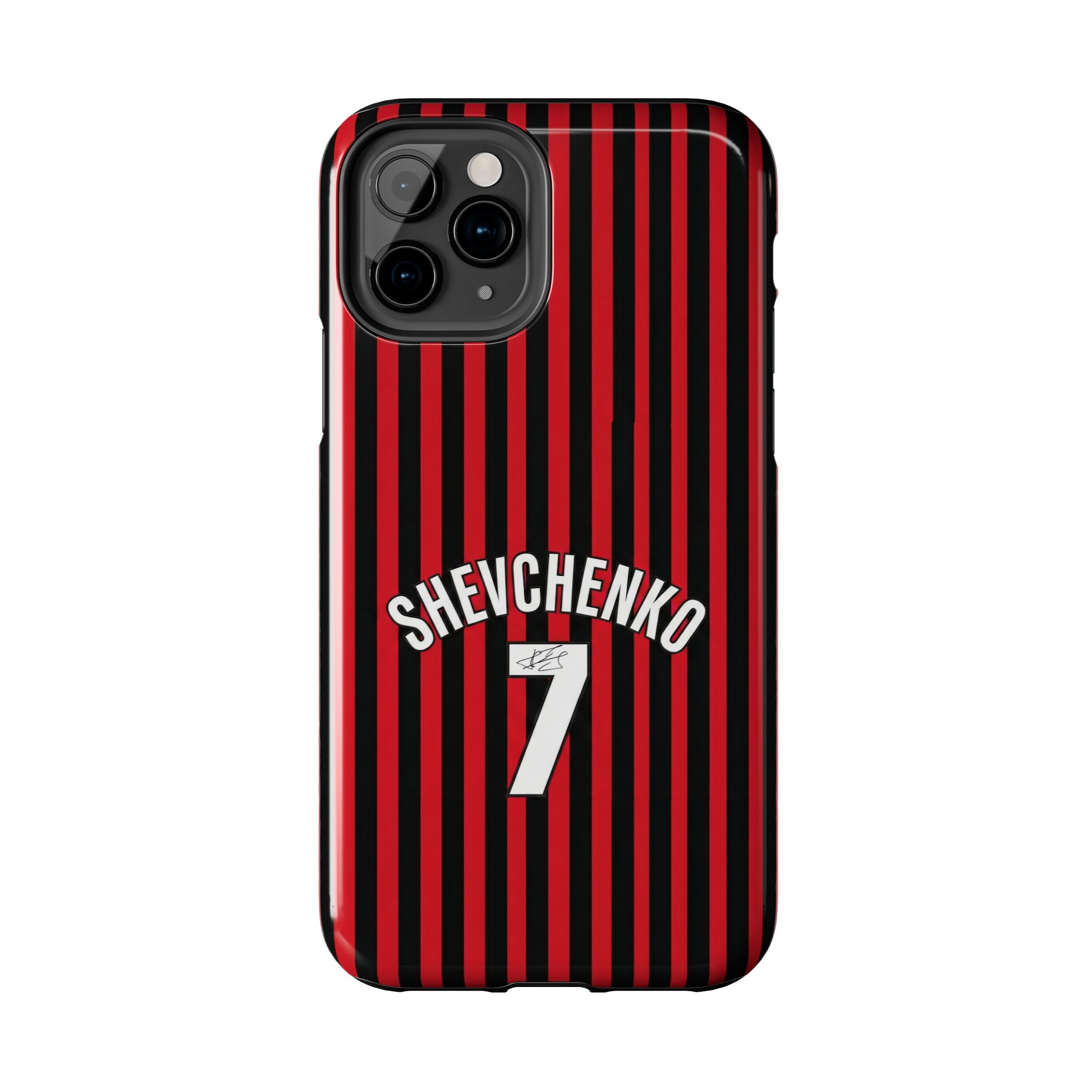 17081027243342927455_4096-1.jpeg AC Milan Andriy "Sheva" Shevchenko Number 7 Tough iPhone Cases - Soccer Jersey Style