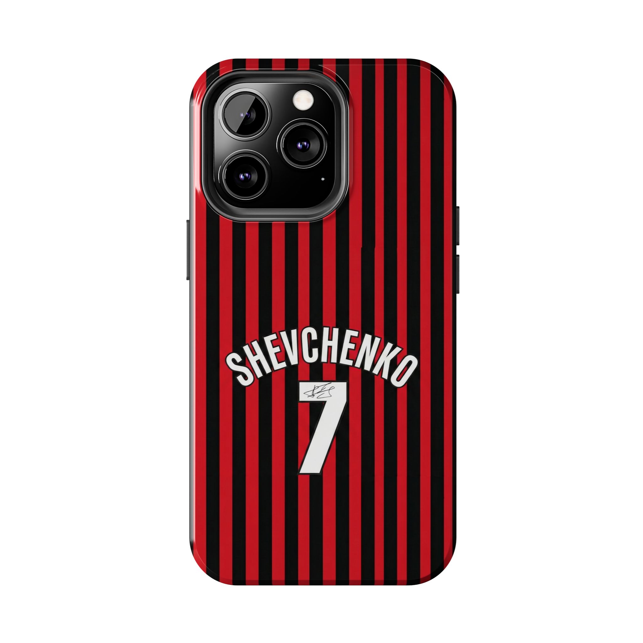 17907458542090413093_4096-1.jpeg AC Milan Andriy "Sheva" Shevchenko Number 7 Tough iPhone Cases - Soccer Jersey Style