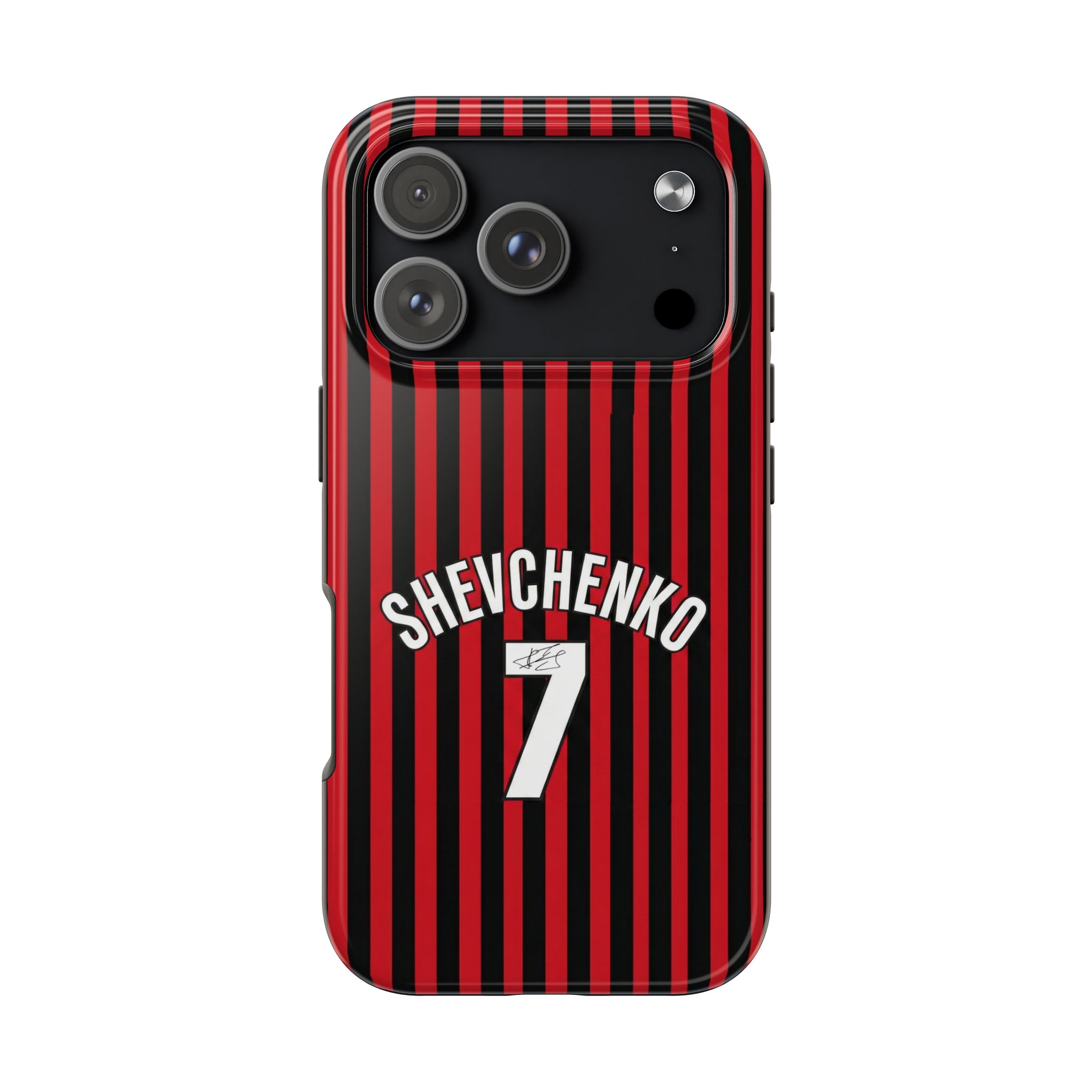 18285563205282555204_4096.jpeg AC Milan Andriy "Sheva" Shevchenko Number 7 Tough iPhone Cases - Soccer Jersey Style