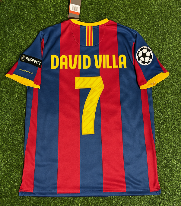 David Villa Number #7 Barcelona 2010 2011 Jersey Trikot Soccer Shirt