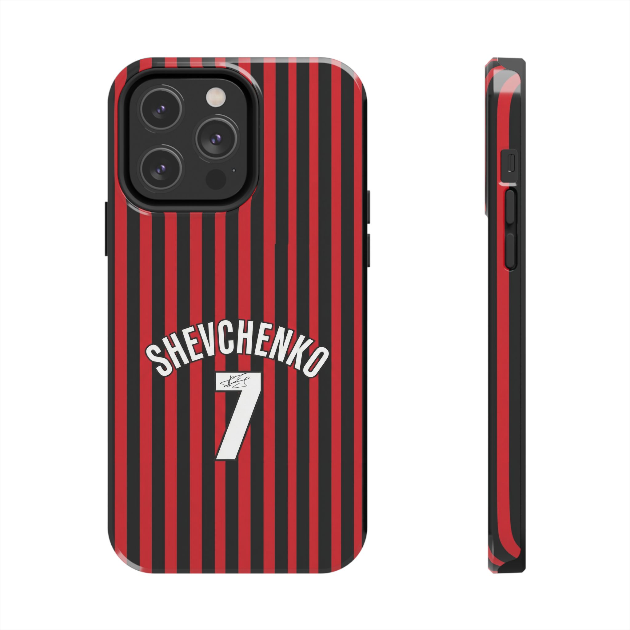 2934635492461208612_4096-1.jpeg AC Milan Andriy "Sheva" Shevchenko Number 7 Tough iPhone Cases - Soccer Jersey Style