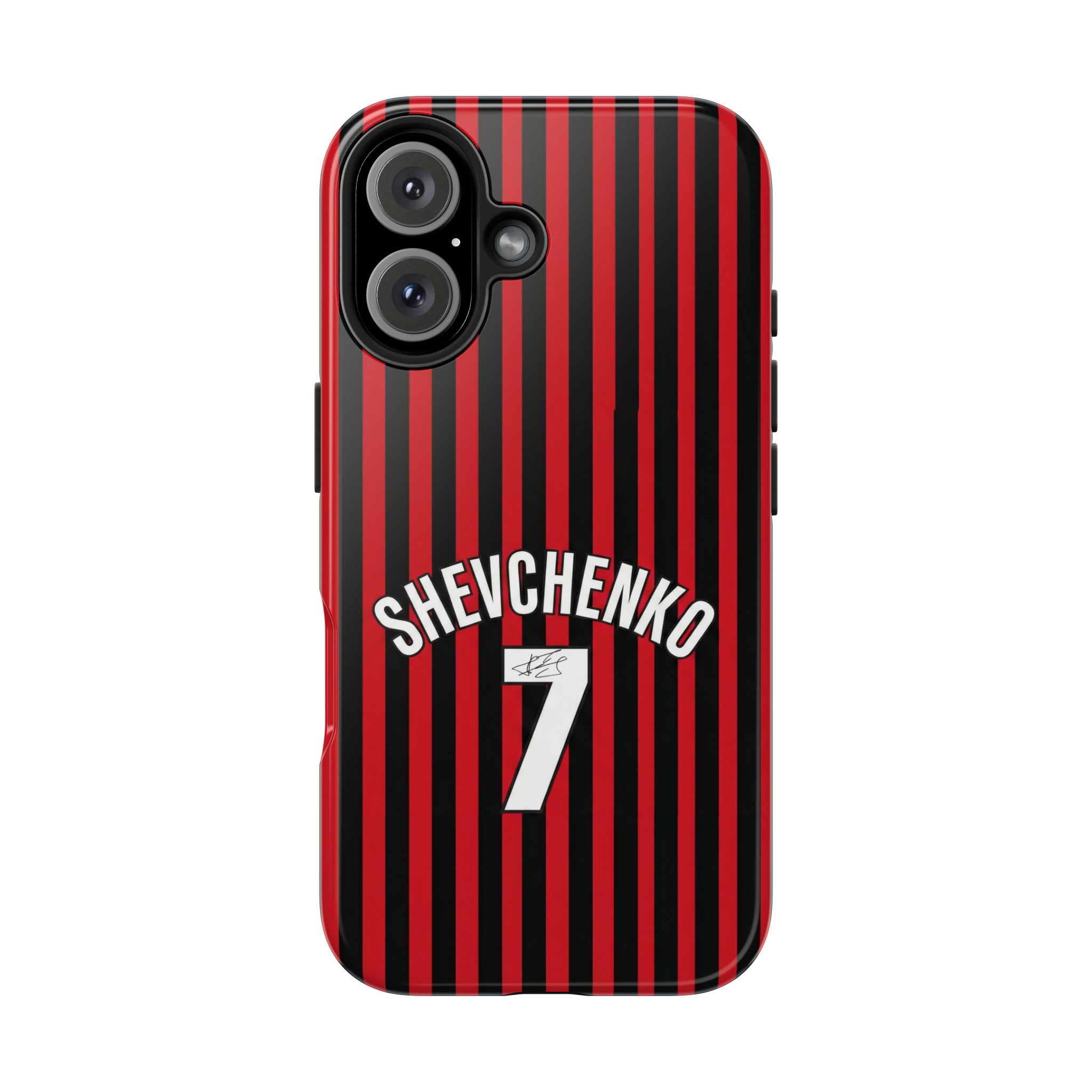 3139980899457341634_4096.jpeg AC Milan Andriy "Sheva" Shevchenko Number 7 Tough iPhone Cases - Soccer Jersey Style