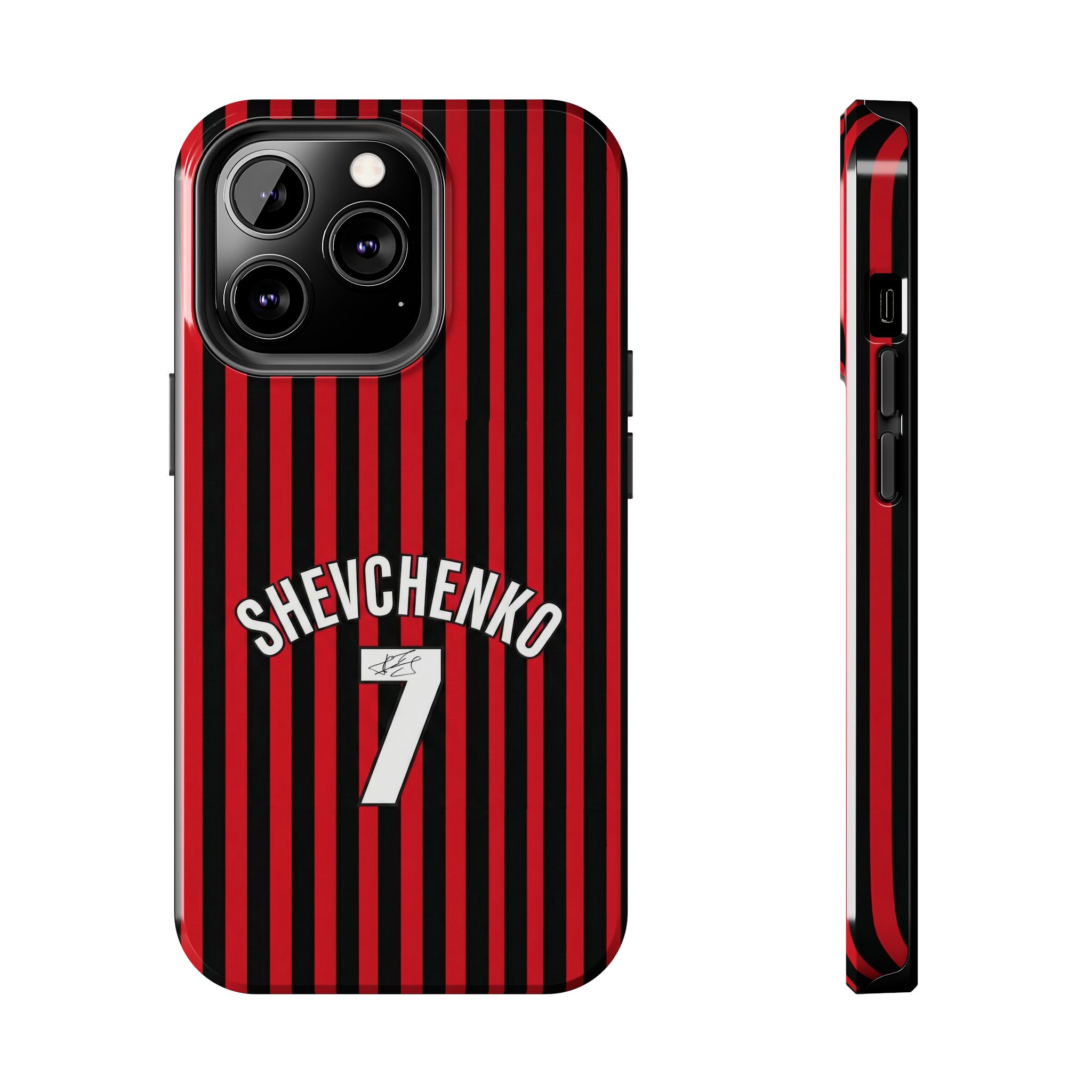 3440649158452467568_4096-1.jpeg AC Milan Andriy "Sheva" Shevchenko Number 7 Tough iPhone Cases - Soccer Jersey Style