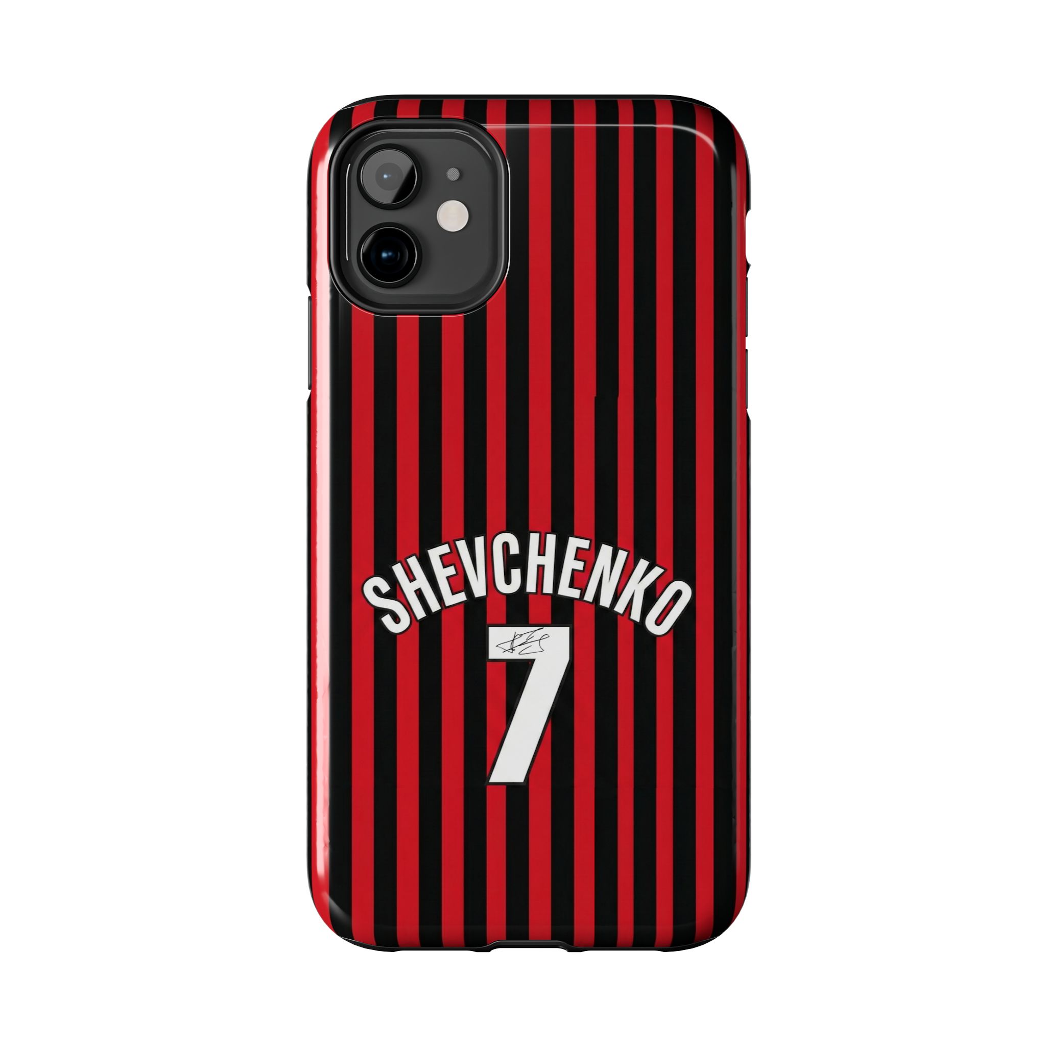 564130929641283745_4096-1.jpeg AC Milan Andriy "Sheva" Shevchenko Number 7 Tough iPhone Cases - Soccer Jersey Style