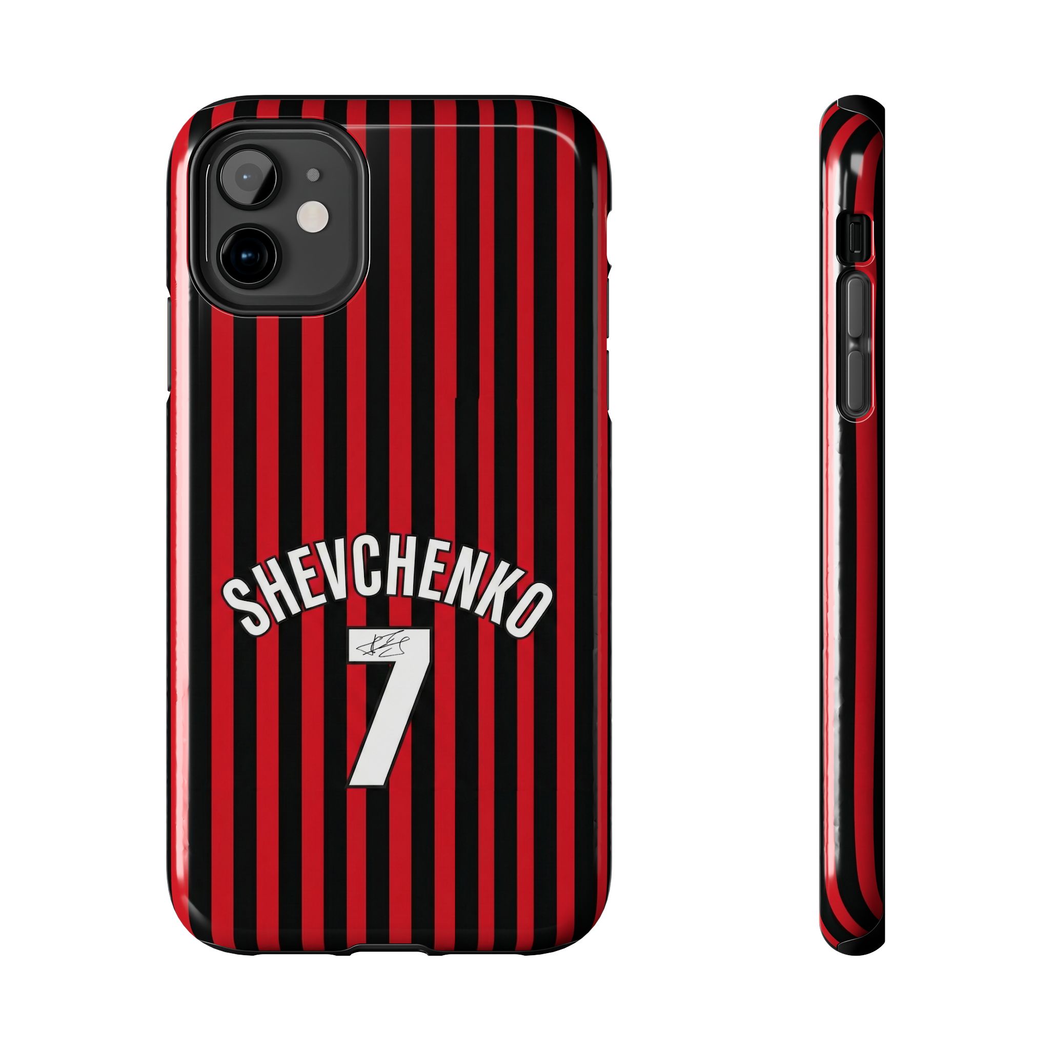 7939477877994848017_4096-1.jpeg AC Milan Andriy "Sheva" Shevchenko Number 7 Tough iPhone Cases - Soccer Jersey Style