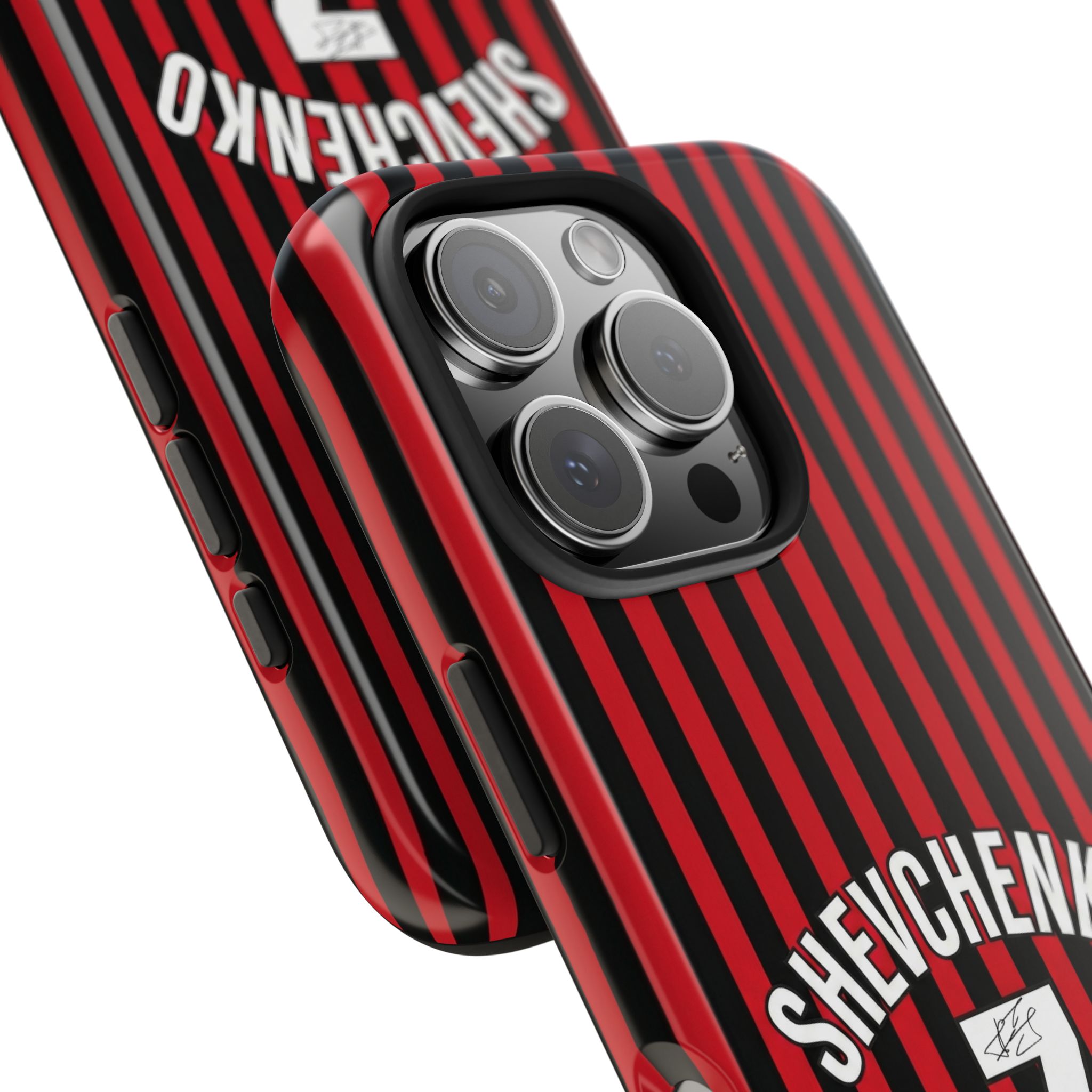 8466795109320601982_4096-1.jpeg AC Milan Andriy "Sheva" Shevchenko Number 7 Tough iPhone Cases - Soccer Jersey Style