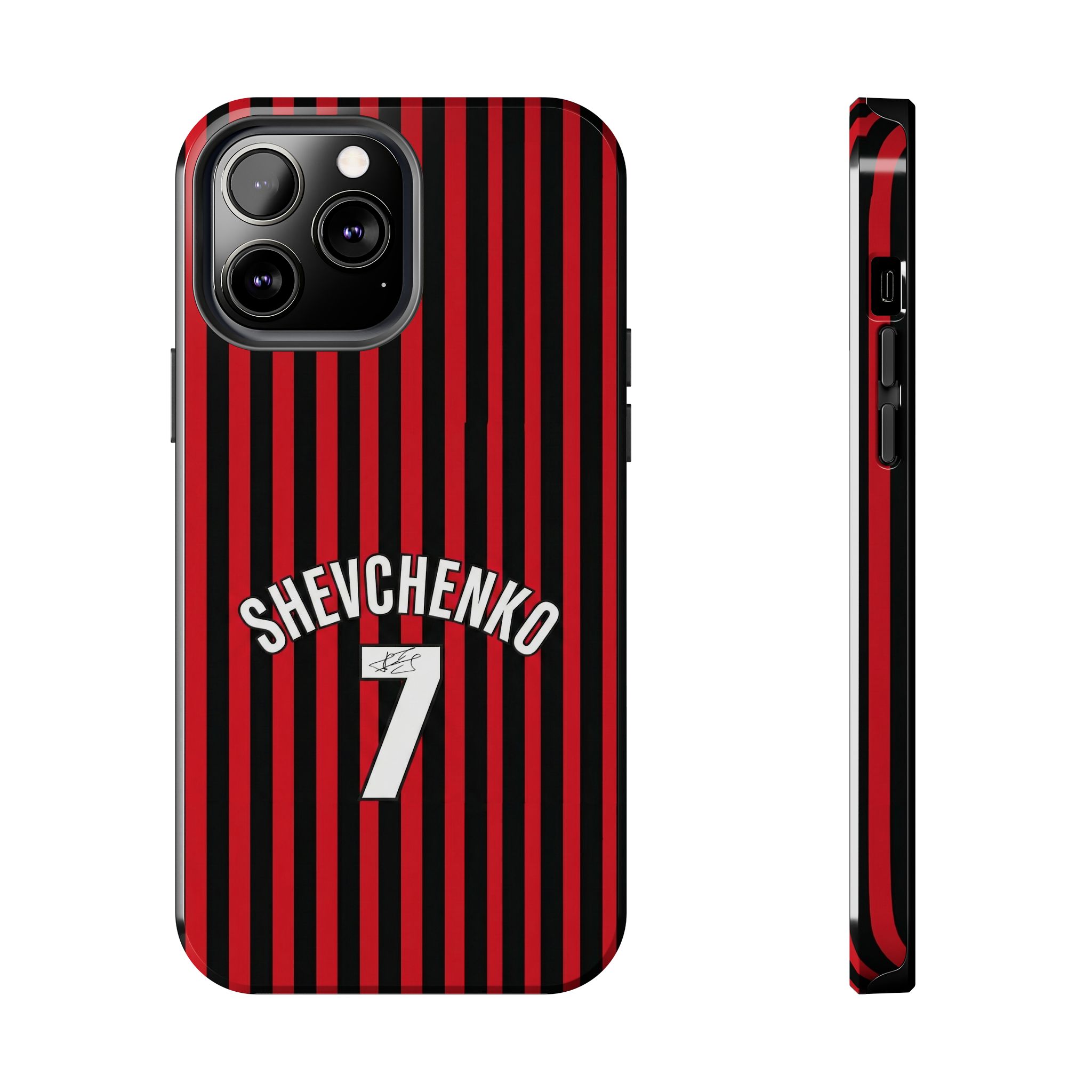8792299135786653086_4096-1.jpeg AC Milan Andriy "Sheva" Shevchenko Number 7 Tough iPhone Cases - Soccer Jersey Style