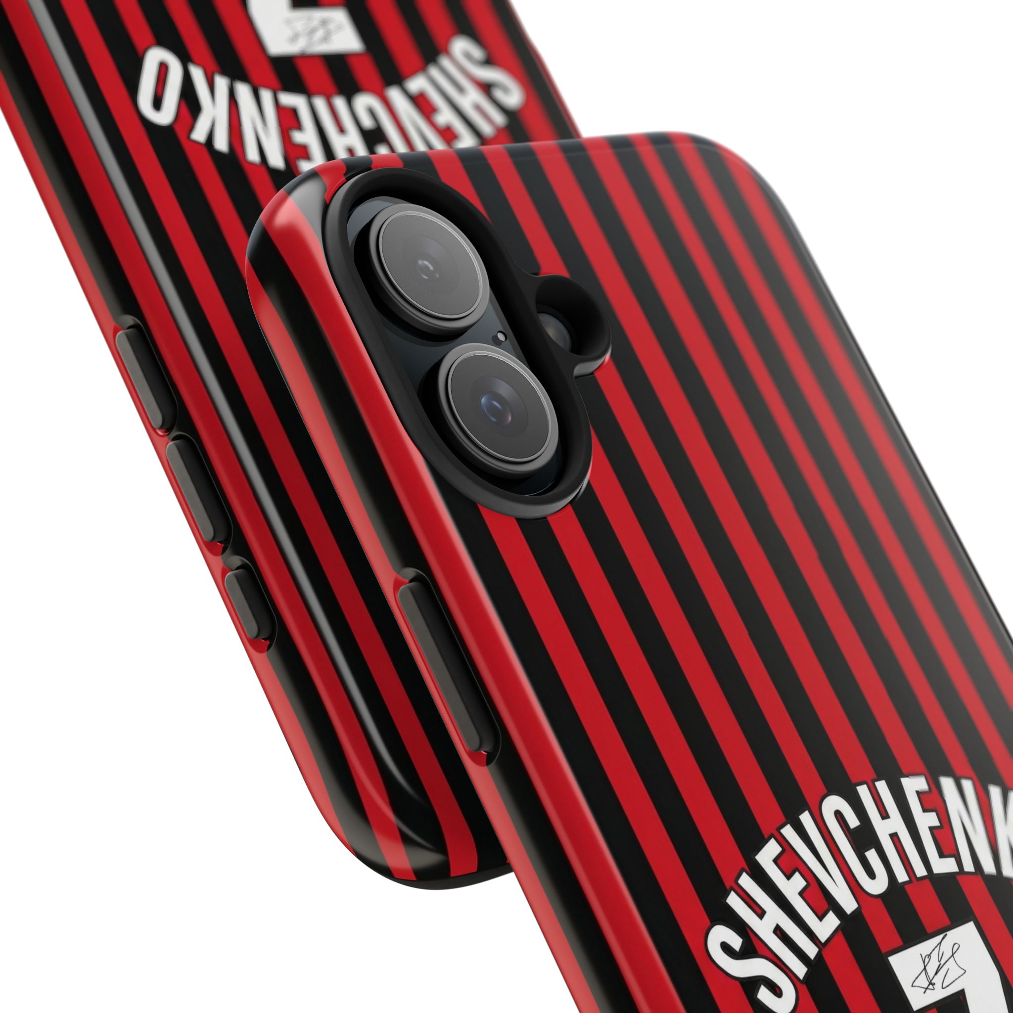 9499618919283459985_4096.jpeg AC Milan Andriy "Sheva" Shevchenko Number 7 Tough iPhone Cases - Soccer Jersey Style