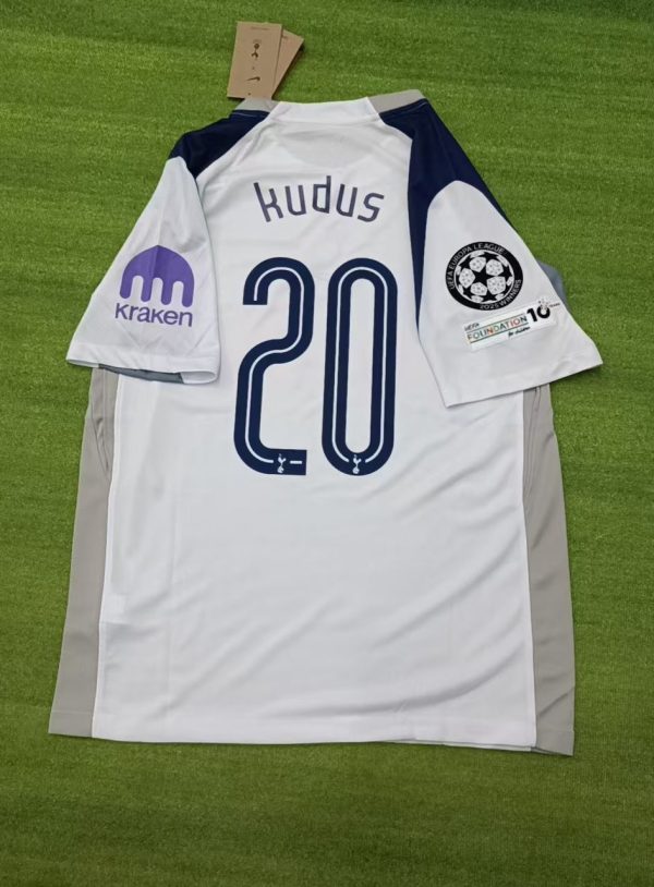 Mohammed Kudus Number #20 Tottenham Home white New Season 2026 Jersey Trikot Maillot   Camisate Soccer Shirt