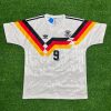 Rudi Voller Number #9 Germany Deutschland Retro 1990 World Cup Jersey - Deutschland Retro-Trikot WM 1990 Soccer Shirt