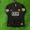 David Beckham Number #7 – Manchester United Black Long Sleeve Retro Kit Jersey – | Trikot | Maillot Soccer Shirt