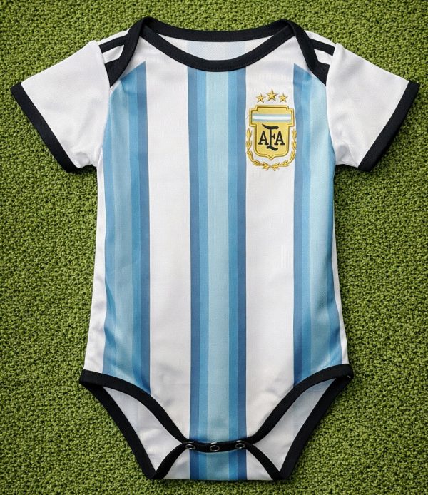 Argentina Baby Bodysuit | Infant Soccer Romper | Argentina Blue White Jersey for Newborn