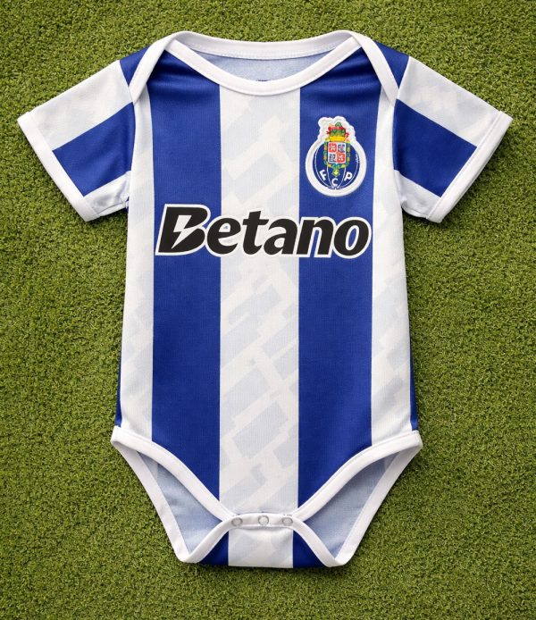 Porto Baby Bodysuit | Infant Soccer Romper | Porto Blue White Jersey for Newborn