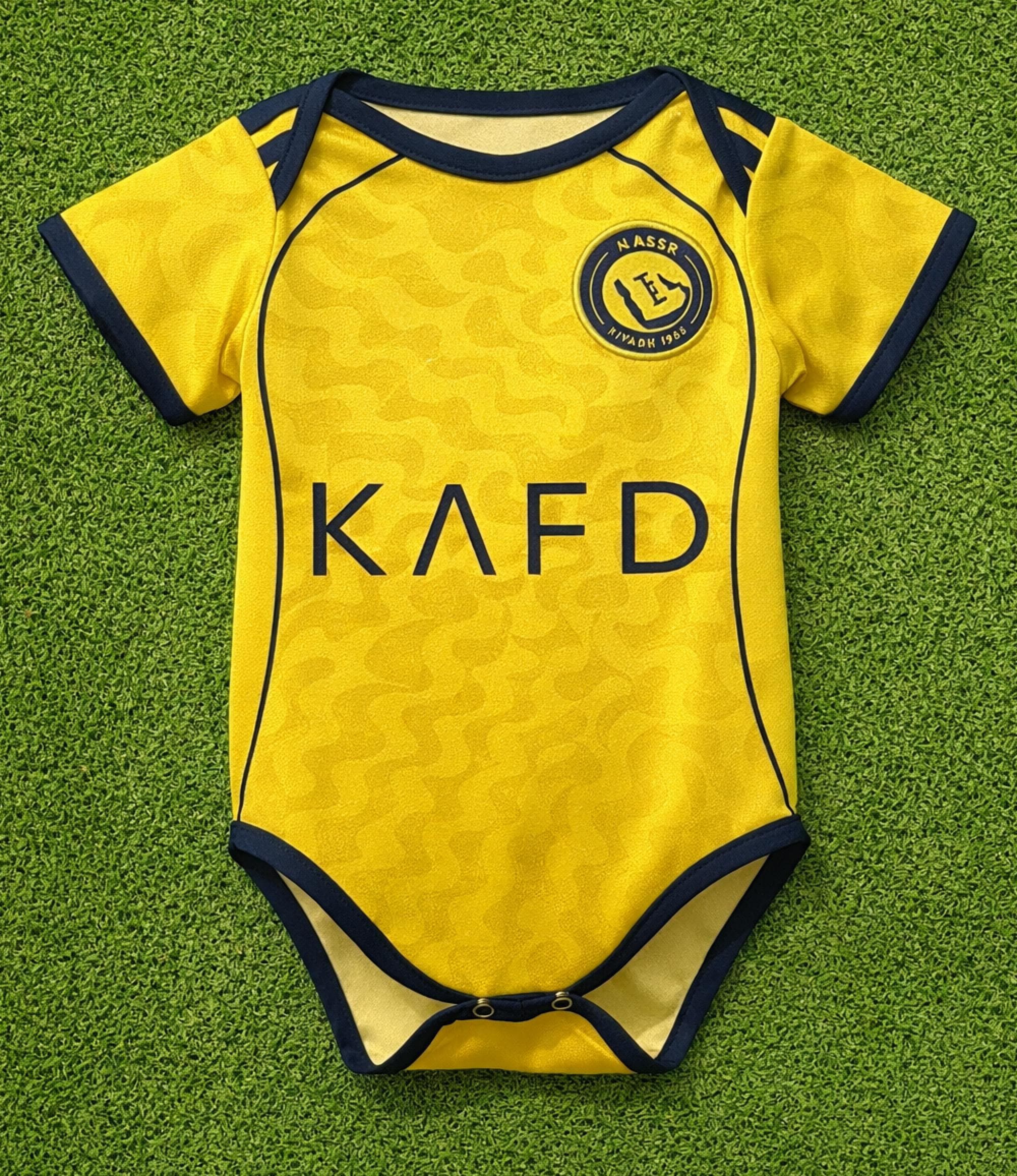 il_fullxfull.7628131426_ah29 Al-Nassr Baby Soccer Bodysuit | Yellow Color Jersey Romper