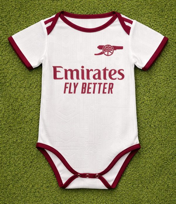 Arsenal Baby Soccer Bodysuit | White Color Jersey Romper