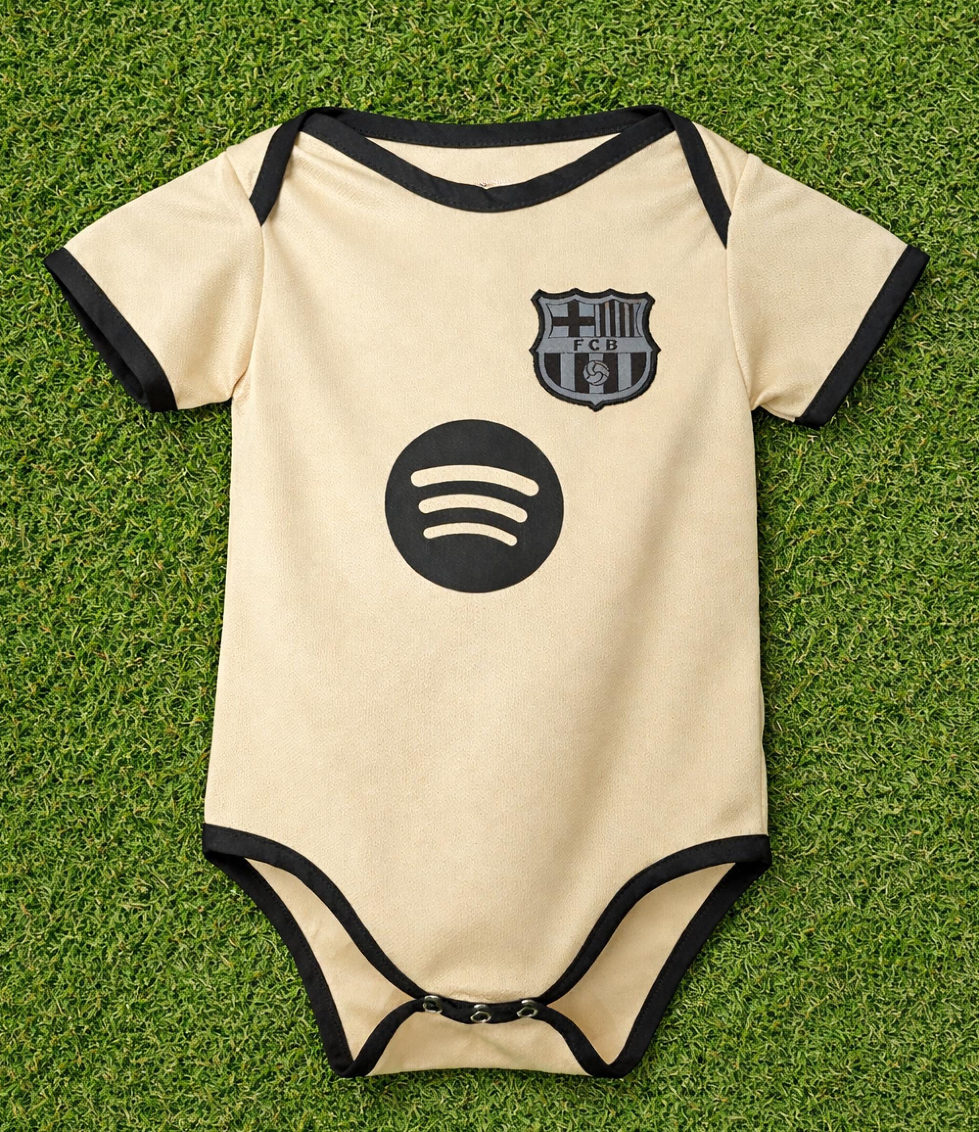 il_fullxfull.7628152632_260l Barcelona Away Baby Soccer Bodysuit | Grey Color Jersey Romper