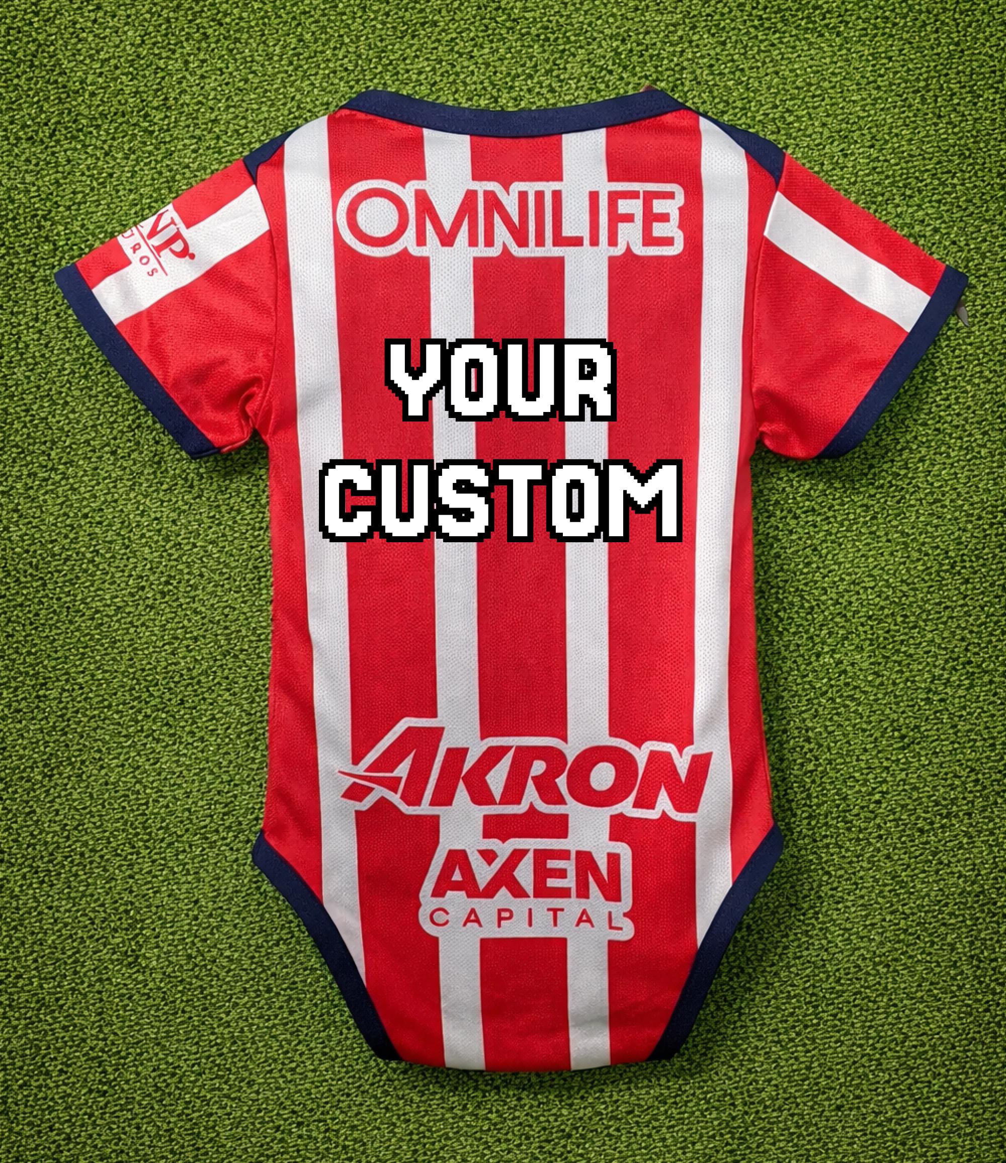 il_fullxfull.7628154636_t06y Chivas de Guadalajara Home Baby Soccer Bodysuit | Red Color Jersey Romper
