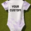 MU Away Baby Soccer Bodysuit | Grey Color Jersey Romper