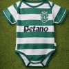 Sporting Lisbon Away Baby Soccer Bodysuit | Green Color Jersey Romper Sporting Lisbon Away Baby Soccer Bodysuit | Green Color Jersey Romper