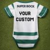 Sporting Lisbon Away Baby Soccer Bodysuit | Green Color Jersey Romper Sporting Lisbon Away Baby Soccer Bodysuit | Green Color Jersey Romper