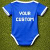 Real Madrid Away Baby Soccer Bodysuit | Blue Color Jersey Romper Real Madrid Away Baby Soccer Bodysuit | Blue Color Jersey Romper
