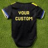 MU Away Baby Soccer Bodysuit | Black Color Jersey Romper MU Away Baby Soccer Bodysuit | Black Color Jersey Romper
