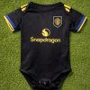 MU Away Baby Soccer Bodysuit | Black Color Jersey Romper MU Away Baby Soccer Bodysuit | Black Color Jersey Romper