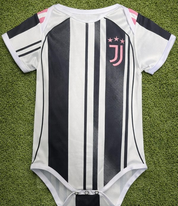 Juventus Home Baby Bodysuit | Black White Color Soccer Jersey Romper